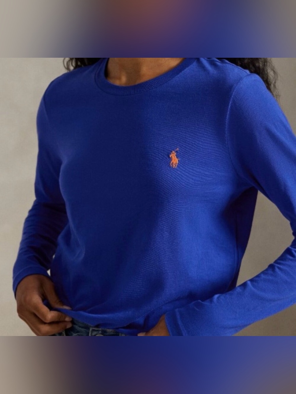 Ralph Lauren Women’s Royal Blue Crewneck with Pony Logo M